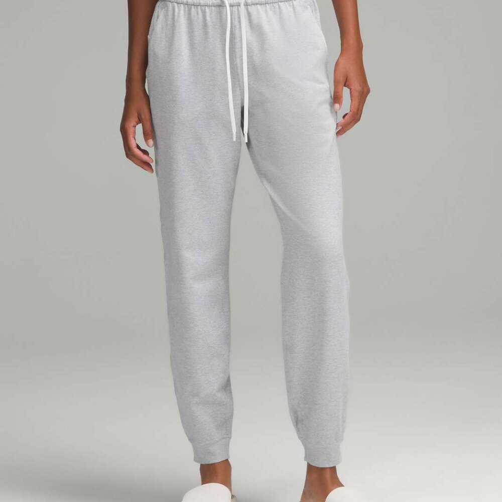 Lululemon Soft Jersey Classic-Fit Mid-Rise Jogger - Light Grey - Size 8